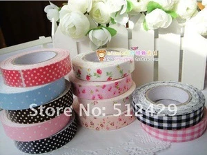 DIY office adhesive japan printed fabric tape/cotton printed tape each roll in a box