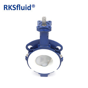 Buy Dn50/pn10 Wcb Wafer1.4462+pfa Lined Ptfe Butterfly Valve From ...