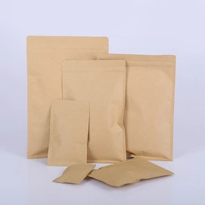 dog food packaging paper bag resealable zipper snack food brown  food packaging bags rice paper kraft coffee bag