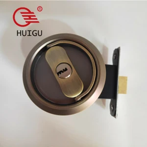 Double-sided invisible door lock matching key, 304 stainless steel channel door lock fire door lock