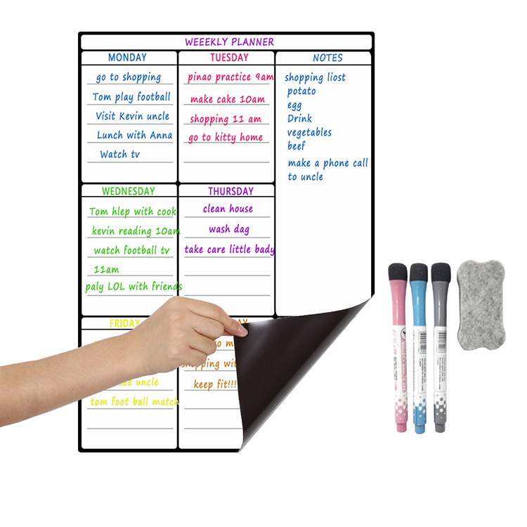 Buy Dry Erase Magnetic Whiteboard Weekly Planner Weekly Planner Board ...