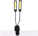 Dual Flexible Arm COB LED Night Light Table Lamp LED Clip Desk Light Bedside Lamp Study Reading Desk Lamp Luminaria Lamp