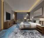 Eco-friendly Floor Hotel Carpets Soft and Comfortable Printing Restaurant Loop Pile Wall to Wall PP Hotel Carpet