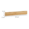 Eco-friendly kitchen universal natural bamboo magnetic storage cutlery stand knife holder block with powerful magnet