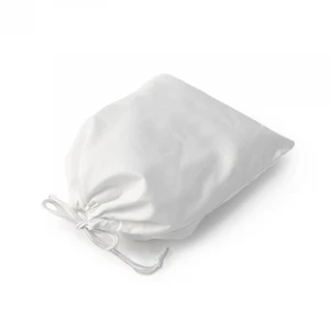 Eco Friendly Natural Cotton Canvas Dustproof Gift Bag Printing LOGO Custom Color Drawstring Bag
