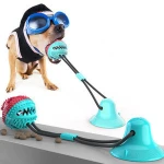 Eco-Friendly Suction Cup Dog Treat Ball Pet Toys Interactive Dog Chew Toy for Teething Durable Dog Ball