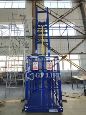 Electric Pump warehouse guide rail Warehouse Stationary Platform hydraulic simple goods construction cement cargo lift