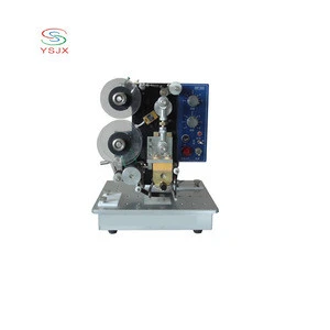 electric ribbon hot foil stamping expiry date coding machine for paper/plastic