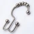 Import Electrophoresis black bathroom shower rod curtain ring hook hanger double slide shape hook from China