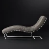 Elegance style lounge sofa frame Leather chaise