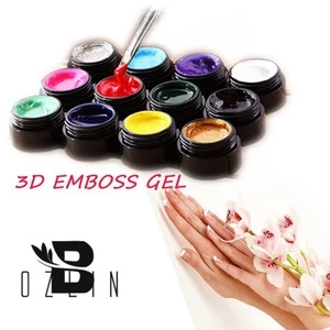 Emboss UV Gel LED Soak Off 3D 4D Lace Sculpture Nail Art Tips Bozlin Gel beautiful high quality in Nail Gel