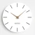 Import EMITDOOG Modern Design White Wall Clock Round Quartz Wooden Walnut Hands Clock for Home Decor from China