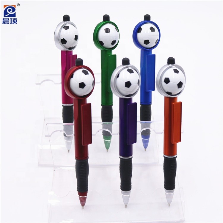 Emoji 3D roller soccer ball pens personalized pen neck lanyard ballpoint pen football shape pen
