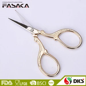 ES16030 -G 100% Brand new full stainless steel embroidery scissors suitable for makeup ,cosmetic and tailors ,multifunctional.