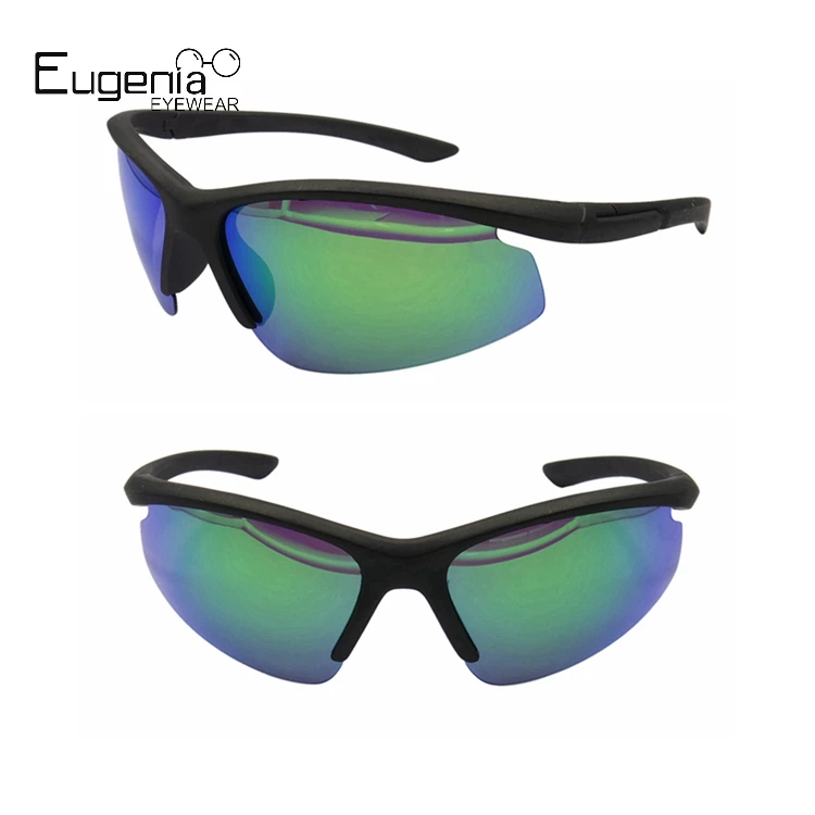 EUGENIA New Model Plastic Sport Running Bike Eyewear Frame Mens Polarized Sports Sunglasses