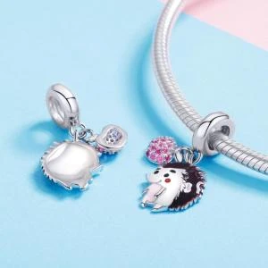 European charm bracelet charms custom Fairy Hedgehog 925 Silver Charms pendants beads for jewelry charms
