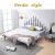 Import European modern simple design iron frame bed furniture bedroom metal frame bed from China