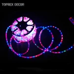 Exterior waterproof 3 wire 13mm DMX controller rgb smart led flat rope light