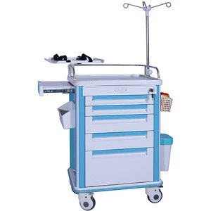 Factory direct ABS Emergency Trolley for emergency treatment/emergency trolley equipment