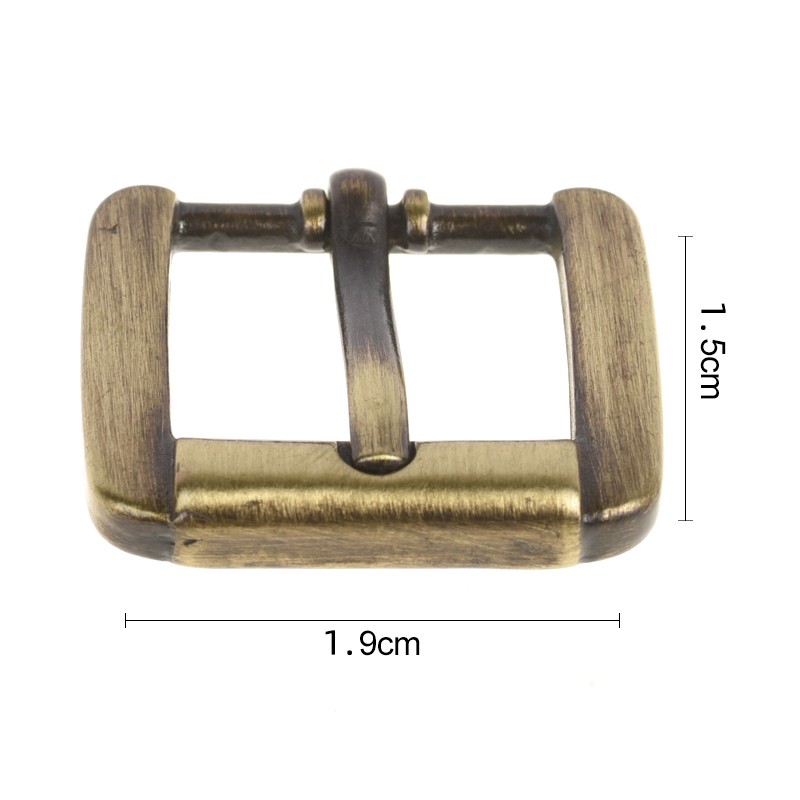 Factory direct supply wholesale custom bronze zinc alloy brass buckle 20*20mm belt pin square metal buckle accessories