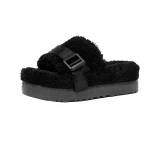 Factory direct wholesale Uggging real cashmere Slides plush The  seasons sandals wool fur slippers for women