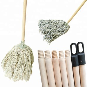 factory home usage floor cleaning flatmop mop wooden handle