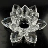 Factory price fashion crystal lotus tealight candle holder
