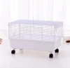 factory price pet small animal cages carrier with wheels plastic house