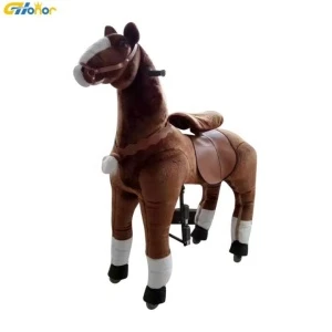 Factory price plush toy ride mechanical horse walking ride on animal for kids