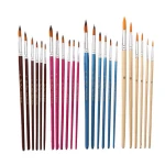 Factory wholesale 10 pcs art supplies  watercolor brush set nylon hair oil brush set