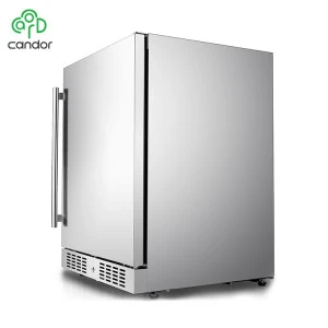 Factory wholesale 145L/5.1 cu.ft stainless steel built in fridges outdoor kitchen refrigerator