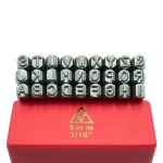 Factory wholesale diy craft punch set 5mm steel stamp alphabe letter set punch