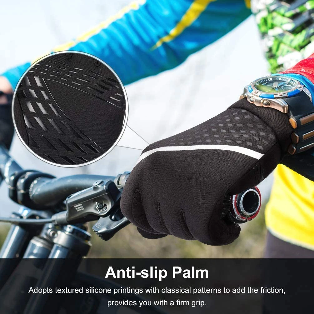 FANDING Winter Cycling Warm Full Finger Bicycle Gloves Touch Screen Outdoor Sport Waterproof Bike Ski Gloves