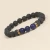 Import Fashion 8mm Lava Stone Beads Energy Bracelet DIY Gemstone Beaded Bracelet In Stock from China