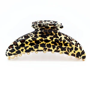 Fashion Animal Tiger Pattern Resin Hair Claws For Women