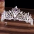 Import Fashion Bridal 18k gold plated cz wedding Crystal pink diamond tiaras and crowns bride tiara silver rhinestone crown for adults from China