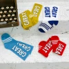 Fashion Children Letter Long Baby Socks Character Hip Hop Cotton Breathable Socks For Kids