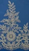 Fashion design bridal beaded lace trimmings for wedding dress can be customized