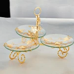 Fashion European Table Decoration 3 Stainless Steel Fruit Dish Dry Fruit Decoration Tray