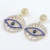 Import Fashion retro fashion jewelry alloy diamond-studded acrylic round eye earrings jewelry women from China