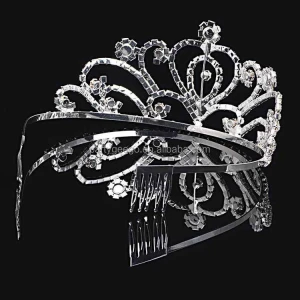 fashionable king and queen bride crown wholesale bulk princess rhinestone tiaras for sale
