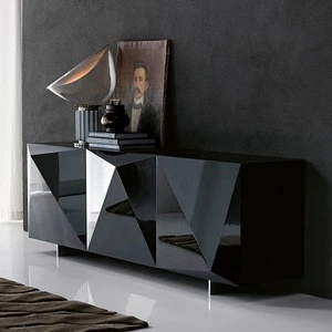 fashional sample design living room furniture TV stand in solid wood kitchen cabinet in red white or black console table