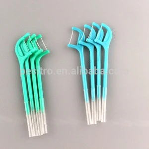 FDA approved plastic dental floss toothpick with interdental brush