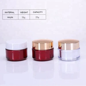 fda certificate bpa free 25ml luxury jar for eye cream/shadow cosmetic in stock