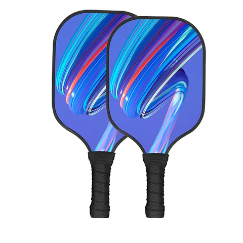 Buy Fiberglass Pickleball Racquet Pp Honeycomb Core Blue Line Pattern ...