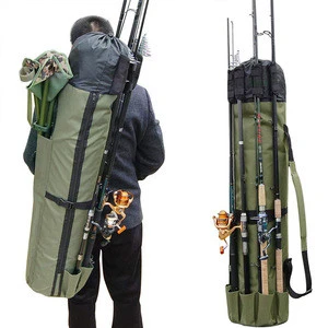 Fishing Bag Rod Reel Case Carrier Holder Fishing Pole Storage Bags Fishing Gear Organizer Travel Carry Case Bag