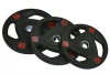 Fitness accessories 3 holes weight plate three holes weight plate 3 holes black rubber coated plate