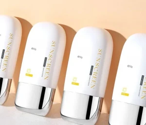 Flat Sunscreen Bottle Packaging Customized Face Sunscreen Cream Tubes Skincare Cosmetic Screen Printing Sunscreen Cream Tubes