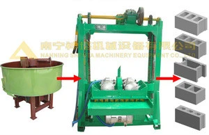 Fly Ash Brick Making Machine and equipment QTJ4-60 Manual Construction Machinery Block For Build House