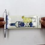 Flyer Advertising Pen With Customized Logo Pull Out Banner Pen